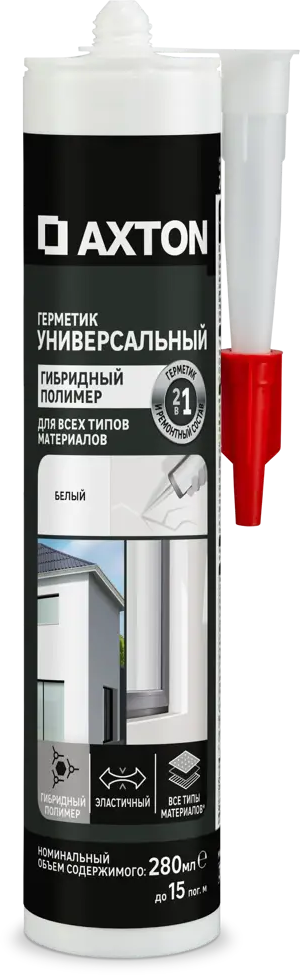 Герметик Axton для пластиковых поверхностей 280 мл 85272175