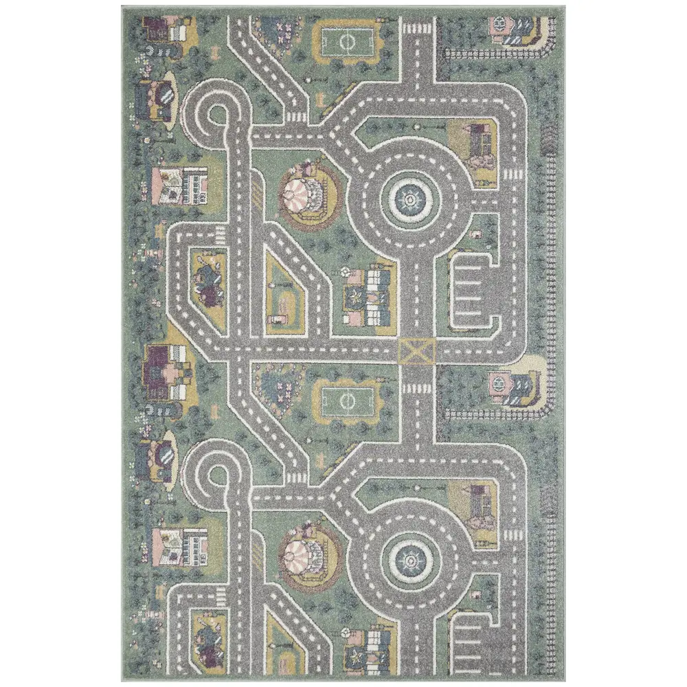 Ковер Santreyd Призма 150×230 см зеленый с высоким ворсом 89376423 STLM-1332716 - Вид №1