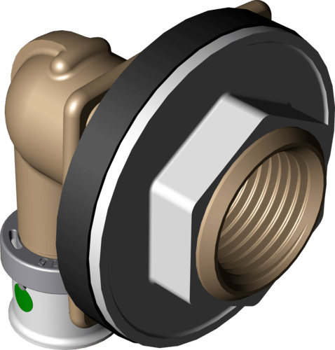 608 293 Модель 4732.11 Трубопроводные системы  Pexfit Pro  Водорозетки для прохода через стену Santreyd  - Вид №2