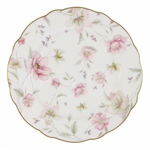 Тарелка фарфоровая белая с розовым обеденная "Розовый танец" ANNA LAFARG EMILY РОЗОВЫЙ ТАНЕЦ 00-3946744 Белый;розовый