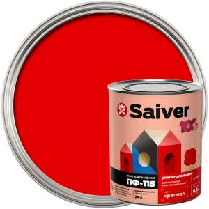 Эмаль ПФ-115 Saiver Lux цвет красный 0.8 кг 83402373 STLM-2121217