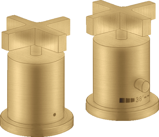 39480250 Термостатический смеситель для ванны на 2 отверстия с поперечными ручками AXOR CITTERIO