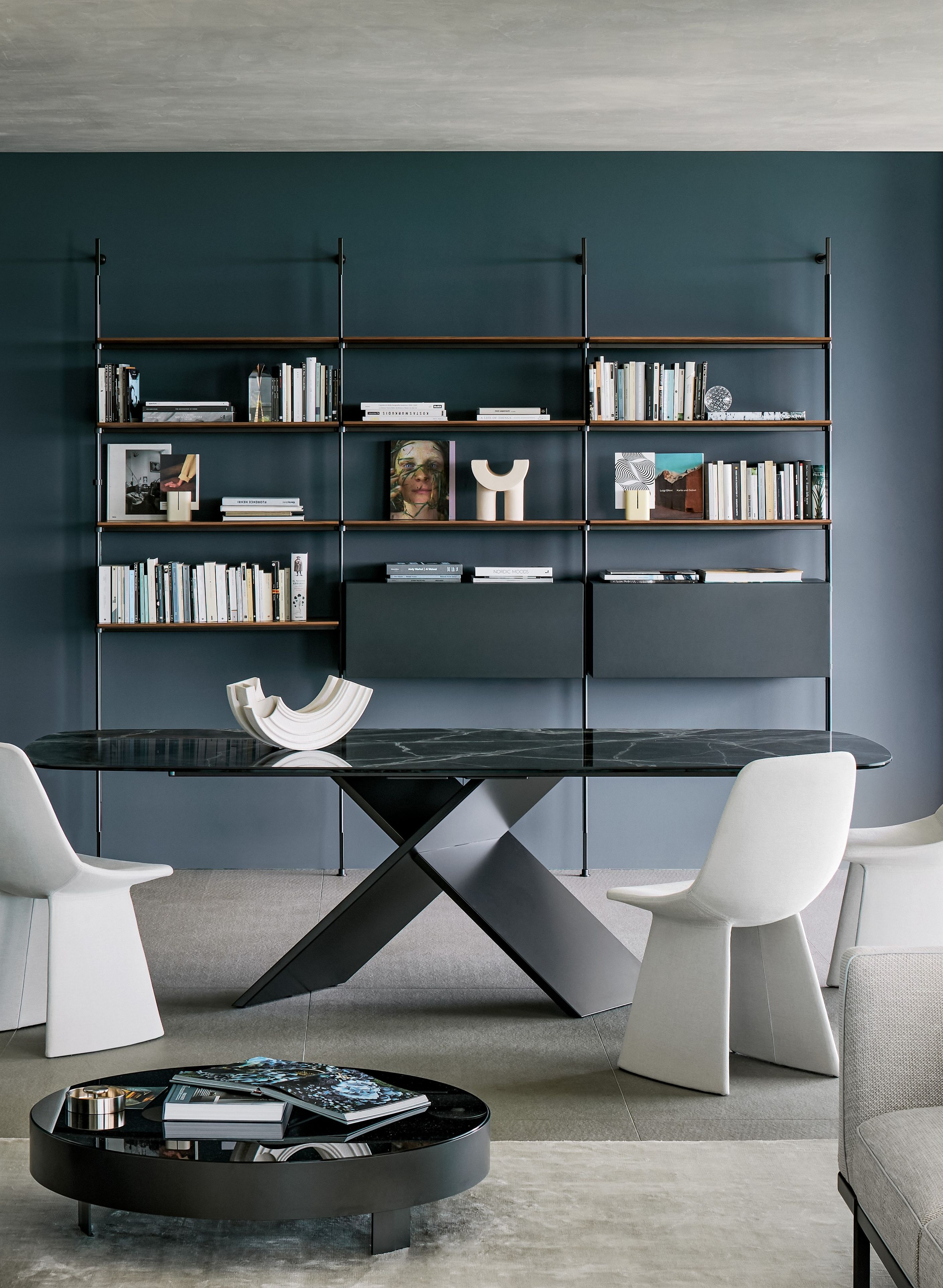 Деревянный секционный настенный книжный шкаф BONALDO Roll ARCH-00062762 - Вид №7