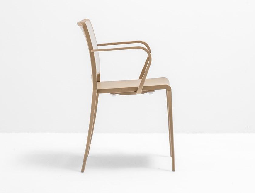 Pedrali Штабелируемый алюминиевый стул с подлокотниками Mya 706/2 - Вид №3