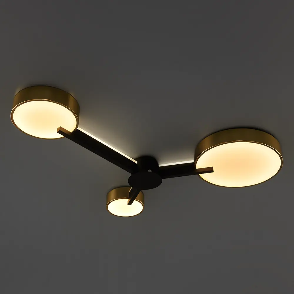 Люстра потолочная светодиодная Escada 10209/3LED с пультом управления, 15 м², регулируемый белый свет, цвет черный STLM-2157165 - Вид №2