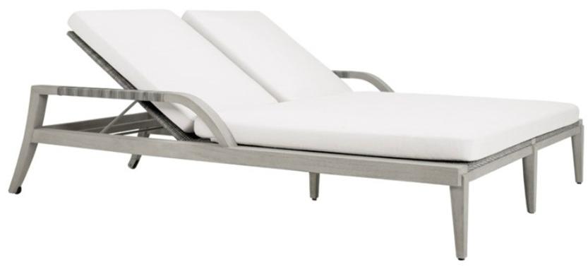 JANUS et Cie Садовая кушетка из тикового дерева с двойной регулировкой и подлокотниками Rock garden sun-id-1435421 - Вид №1