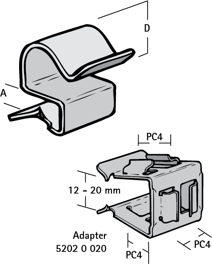 52020957 Крепление для электромонтажа Britclips® PC Клипсы для стальных балок для балок WALRAVEN  - Вид №1