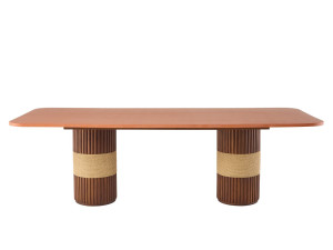 Прямоугольный стол из тикового дерева с терраццо