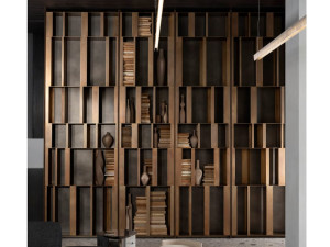 Модульный металлический книжный шкаф с креплением пол-потолок