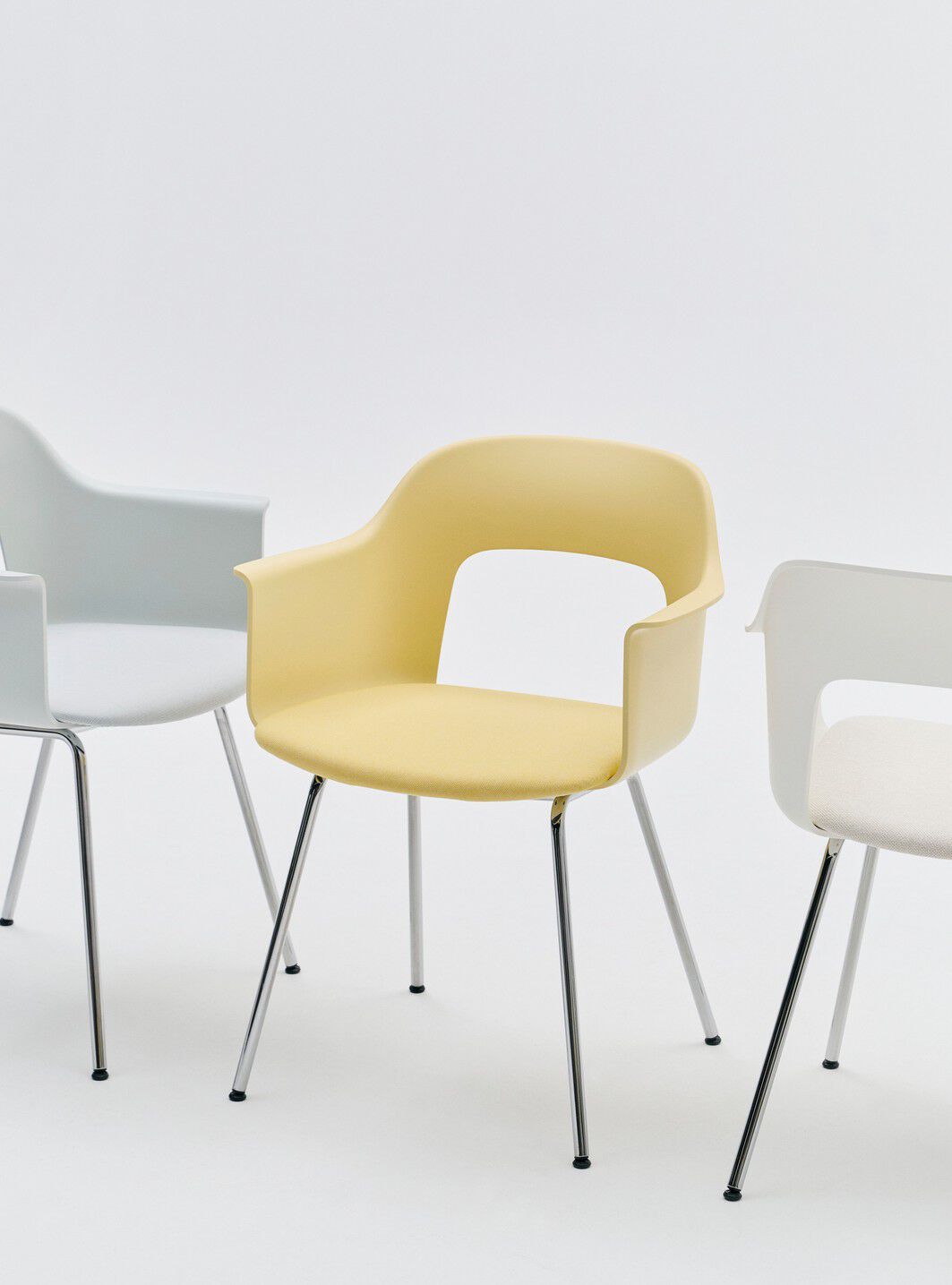 Стул из полипропилена с мягким сиденьем с подлокотниками Hay макет ARCH-00119434 - Вид №19