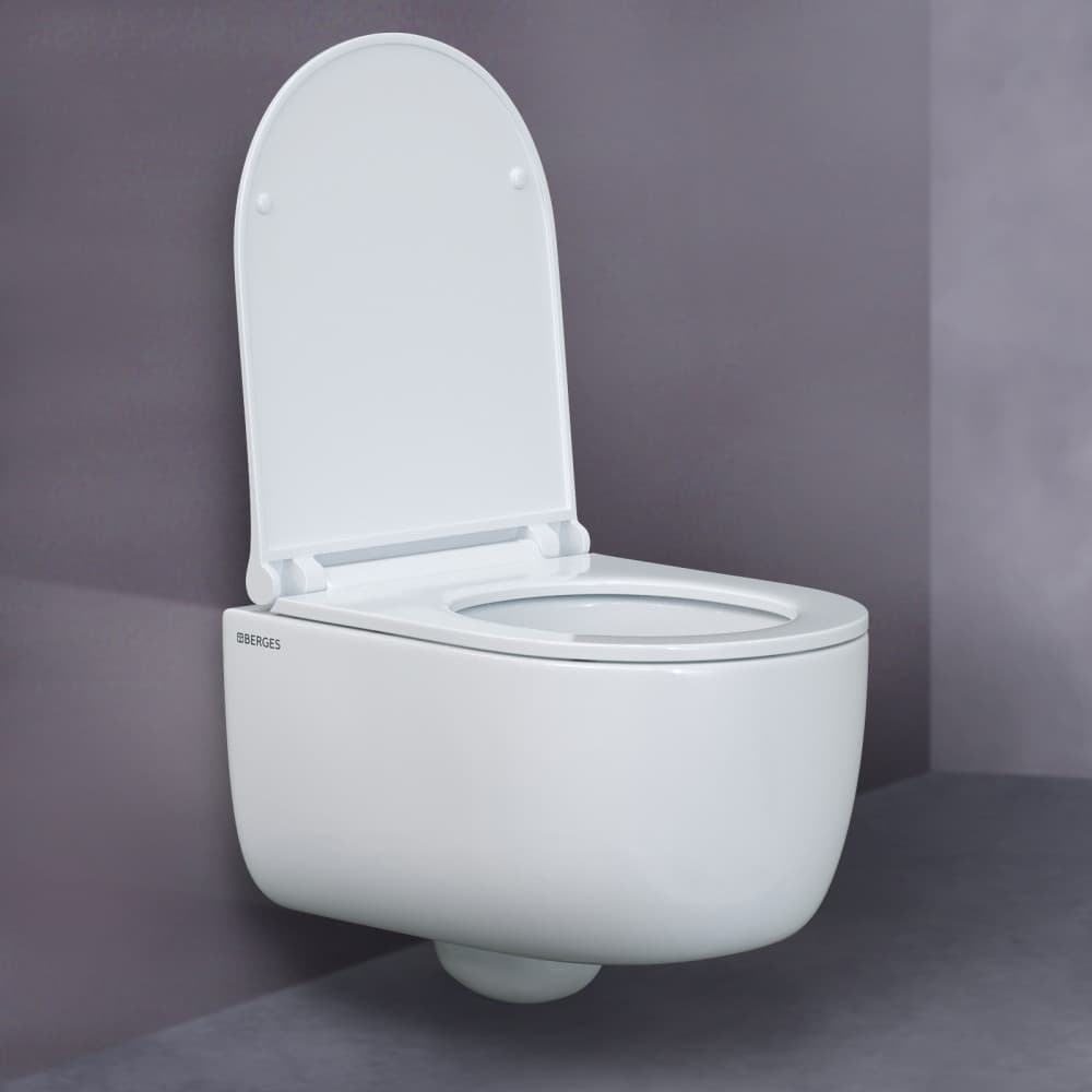 082111 Подвесной унитаз настенный Белый BERGES Ego Турция - Вид №11