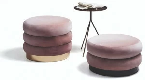 Vibieffe Круглый пуф из ткани 9235 chignon