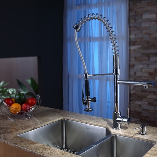 KHU123-32-KPF1602CH-KSD30CH Накладная раковина на столешницу  прямоугольная Krausru  - Вид №4