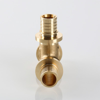 VTm.431.BG.252525 Фитинг аксиальный универсальный – тройник надвижной Valtec 25 (3,5) мм х 25 (3,5) мм х 25 (3,5) мм  - Вид №6