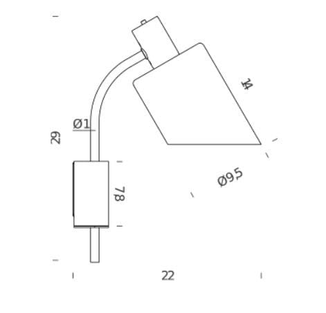 Настенные бра из стали и стекла NEMO Lampe de Bureau ARCH-00125089 - Вид №8