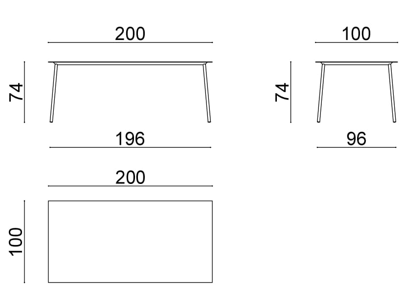 Прямоугольный металлический стол Arper Onemm ARCH-00144259 - Вид №11