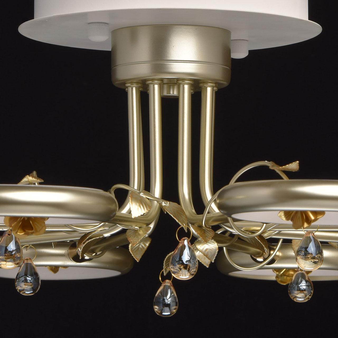 Потолочная люстра MW-Light Ивонна 3 459011408 MW-LIGHT ДИЗАЙНЕРСКИЕ, ИВОННА 285778 Золотой  - Вид №1