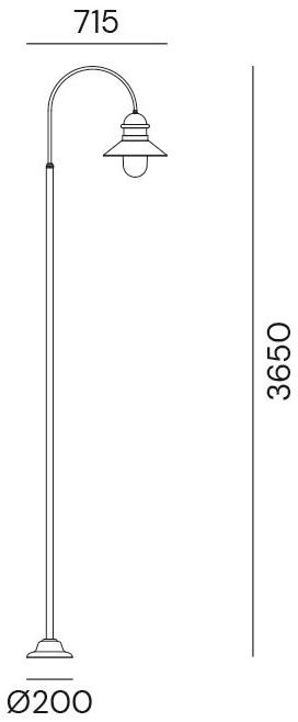 Il Fanale Металлический уличный фонарь Borgo 244.40.orb - Вид №1