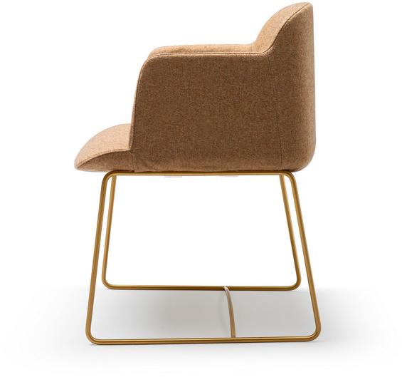 Quinti Sedute Санный стул с обивкой из ткани Deep sun-id-1440524 - Вид №2