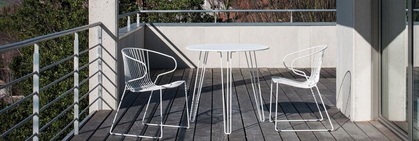 iSimar Круглый садовый стол из оцинкованной стали Menorca 9083 9084 9085 9086 9125 - Вид №1