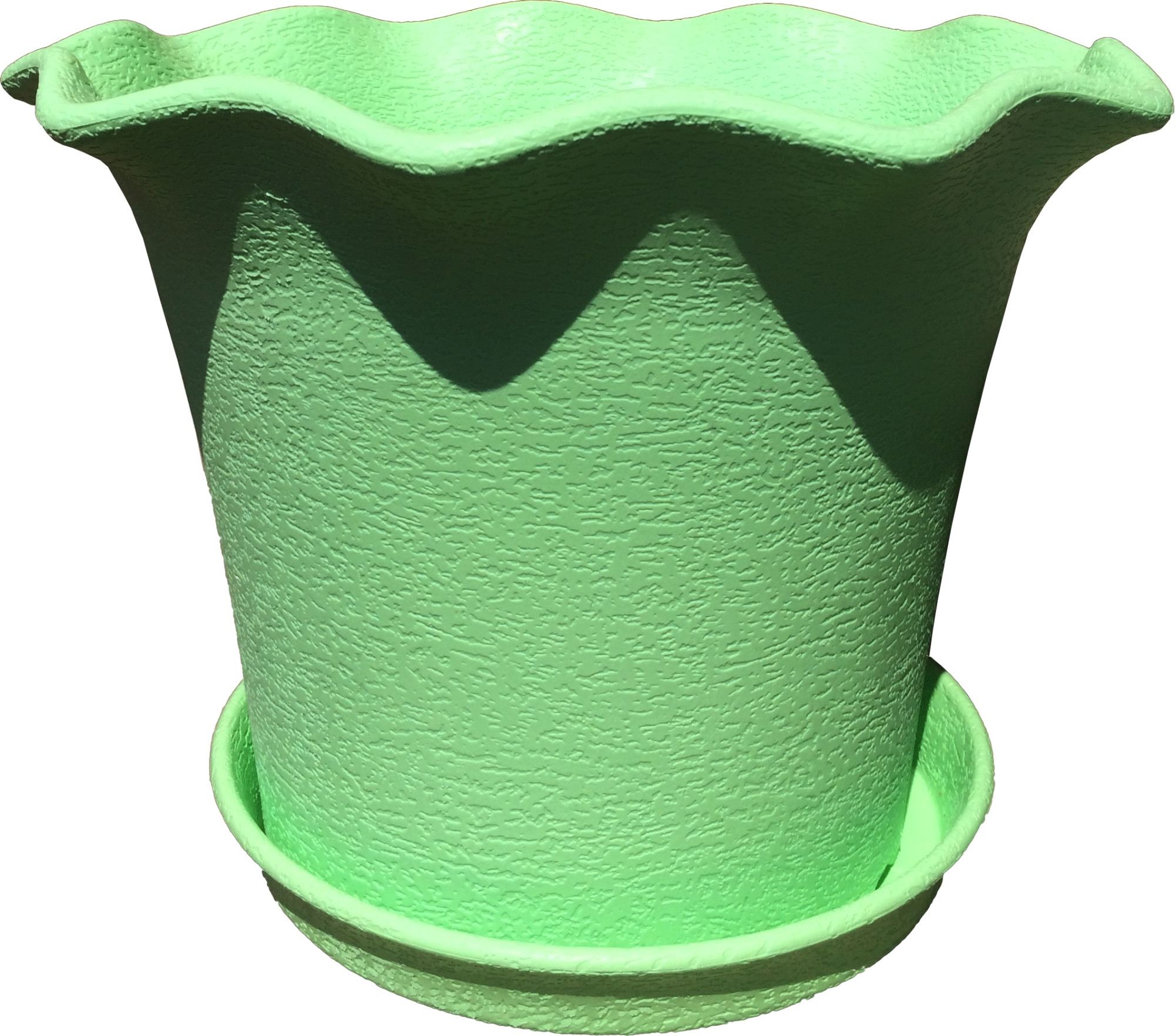 404-1 Горшок д/цветов с поддоном Le Fleur d=28 4,0 Л. Зеленый Цветочная коллекция 