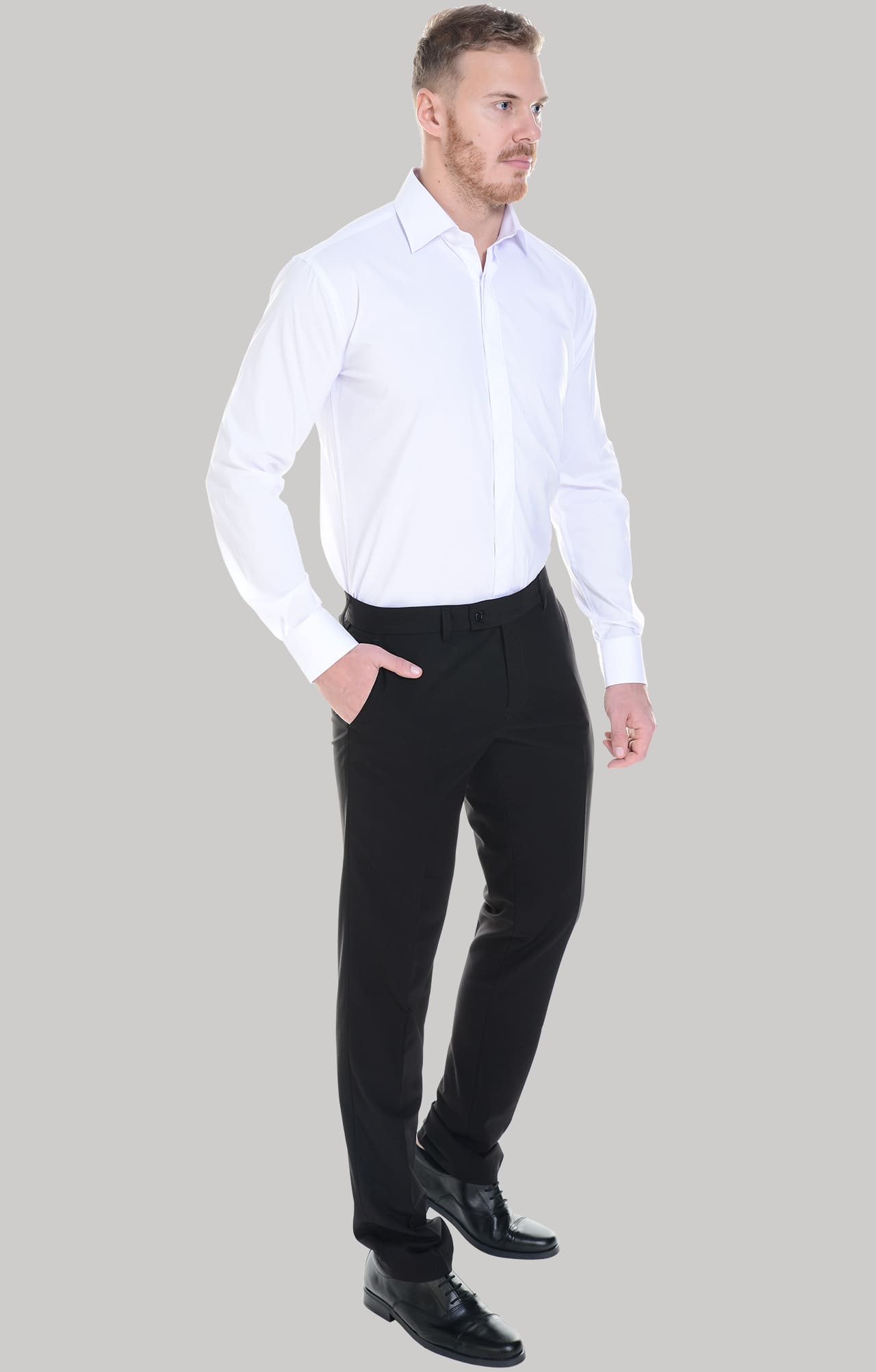 62462 Рубашка мужская  white El-Risto  Корпоративная одежда  размер 40/170-176  - Вид №13