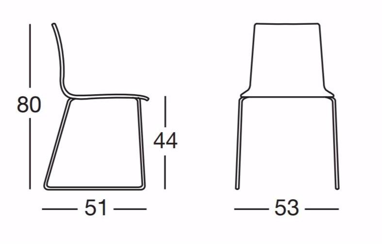 SCAB DESIGN Штабелируемый стул на салазках из технополимера Alice sun-id-1385179 - Вид №2