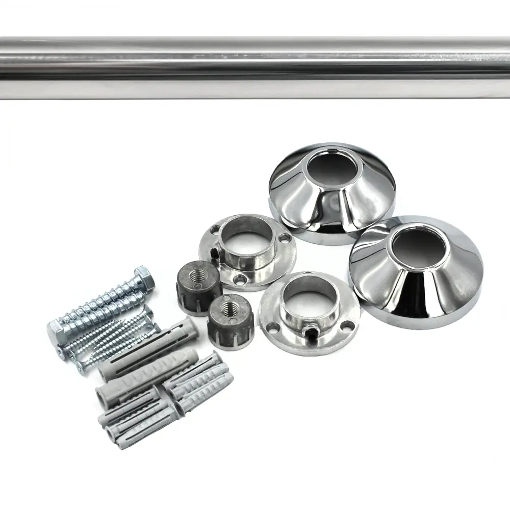 Карниз для ванной Go Go Г-образный 150x70 см нержавеющая сталь цвет хром STLM-2082654 - Вид №2