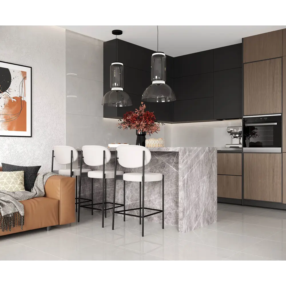 Глазурованный керамогранит Laparet French Smoke 60x120 см 1.44 м² глянцевый цвет светло-серый 86484981 STLM-2044266 - Вид №3
