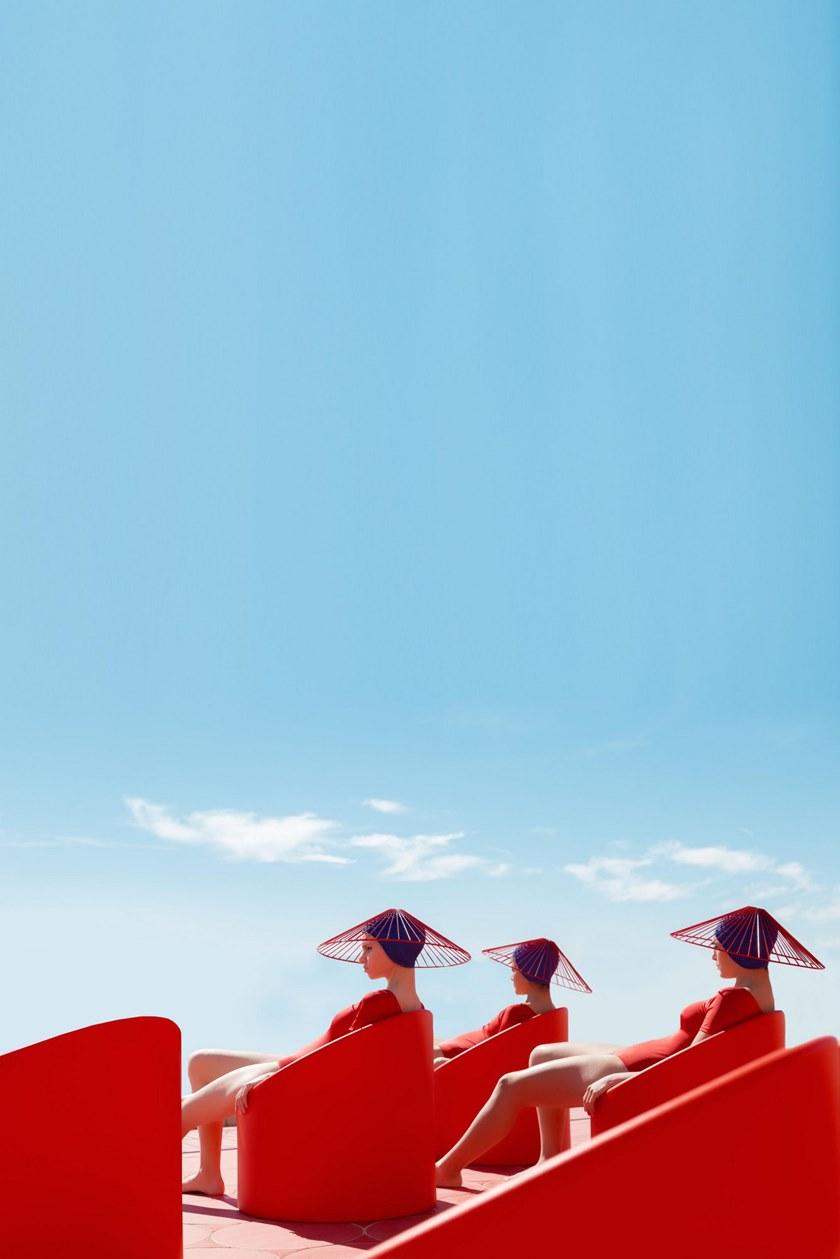 Diabla Круглый садовый столик из полиэтилена Lipstick sun-id-1508418 - Вид №4