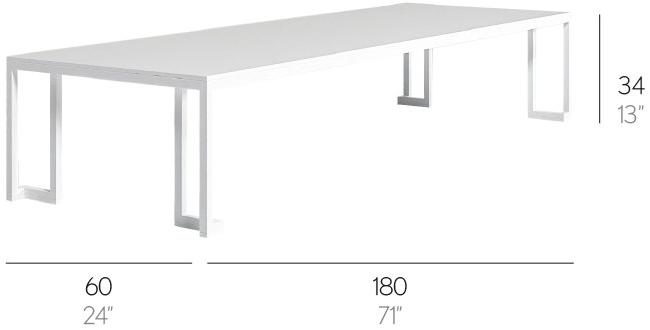 GANDIABLASCO Прямоугольный алюминиевый садовый столик Jian sun-id-1498067 - Вид №13