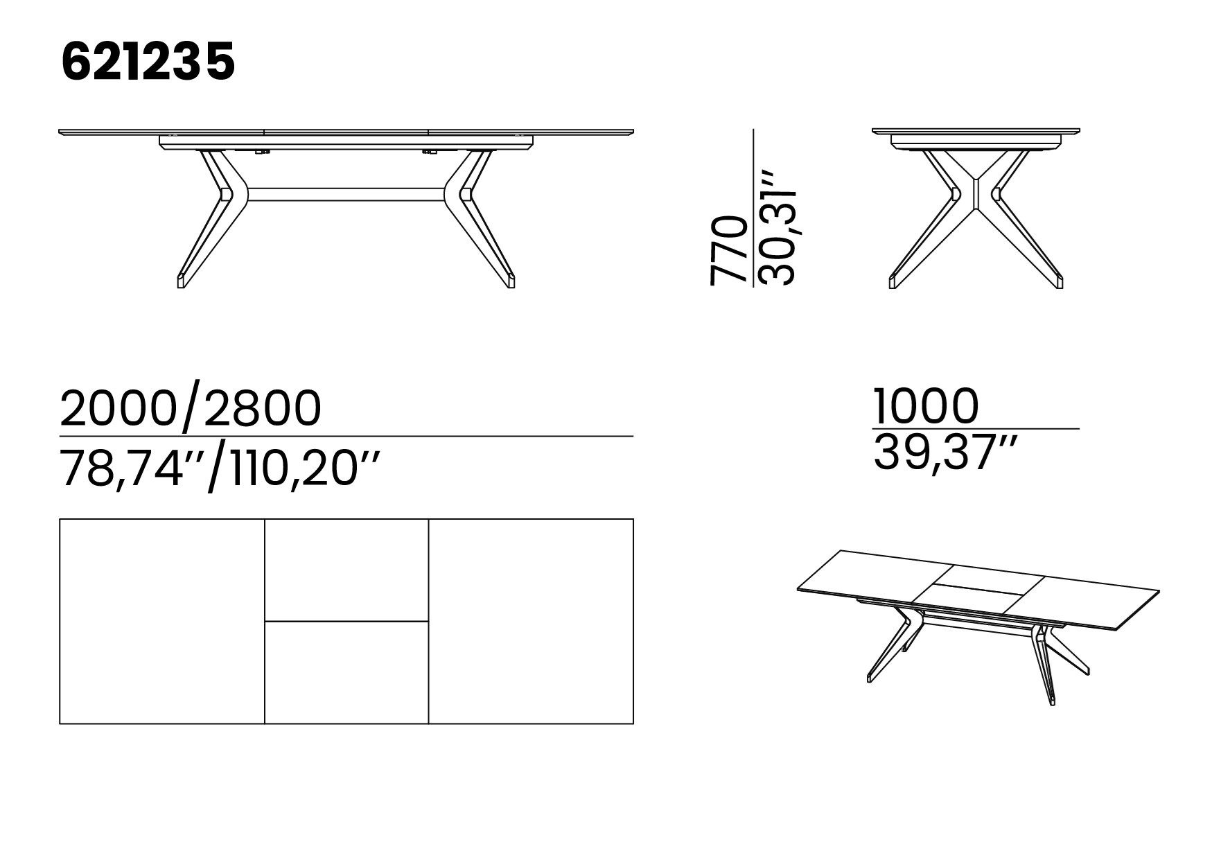 Деревянный прямоугольный обеденный стол animovel Iris ARCH-00066116 - Вид №6