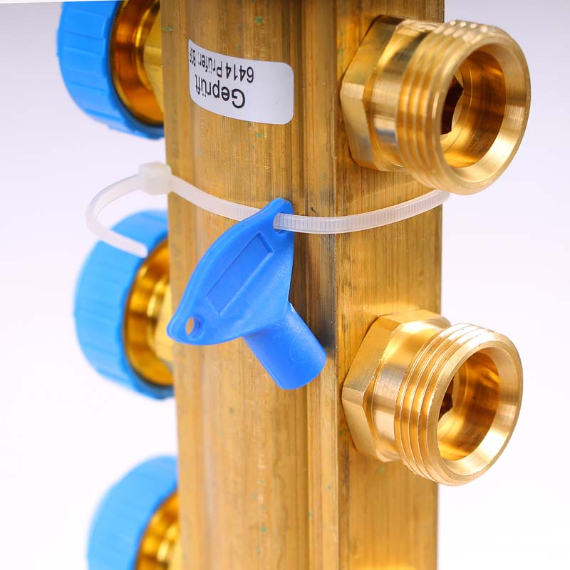 Коллекторная группа HKV с регулировочными и термостатическими вентилями WATTS Ind 1"x3/4"ЕК 11 выходов 10004190 - Вид №4