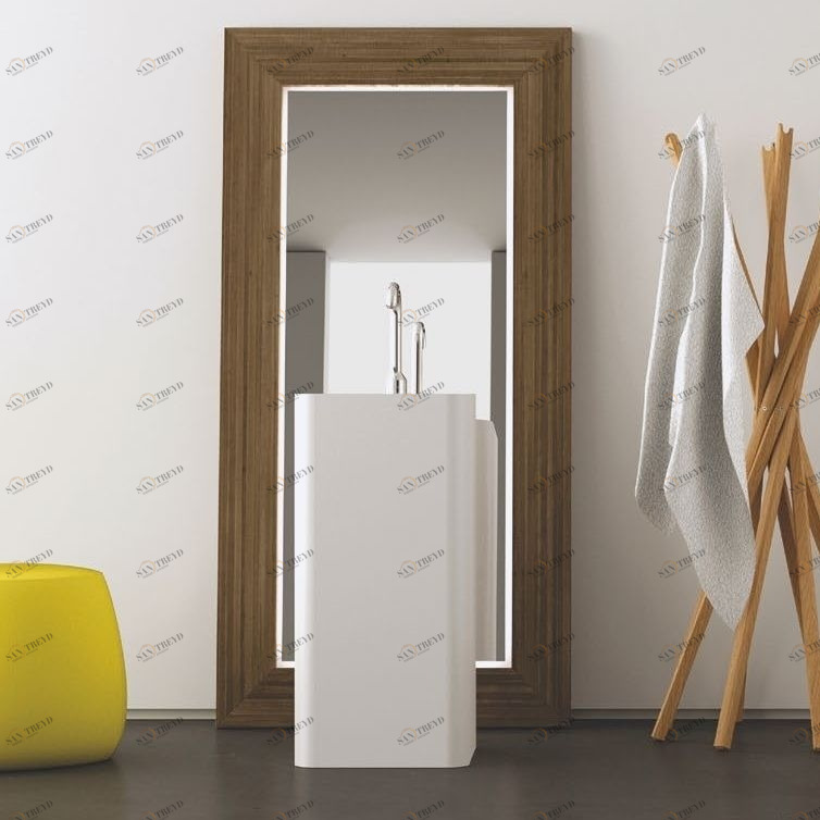 Moma Design Зеркало настенное/напольное с подсветкой 2000х700 Mirr Wood отделка дуб MIRRWOOD20070