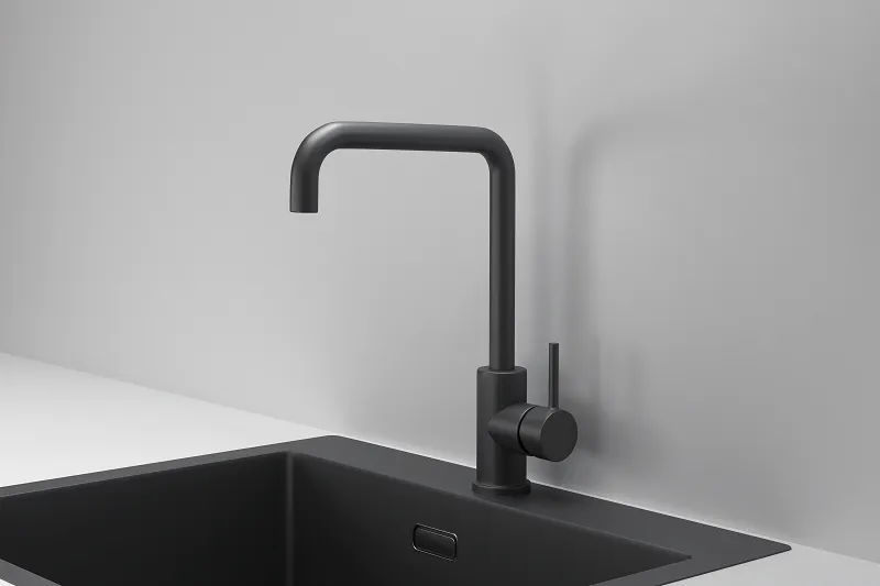 7110, ЧЕРНЫЙ МАТОВЫЙ, СМЕСИТЕЛЬ КУХОННЫЙ GRANULA Kitchen Space 7110-ST146