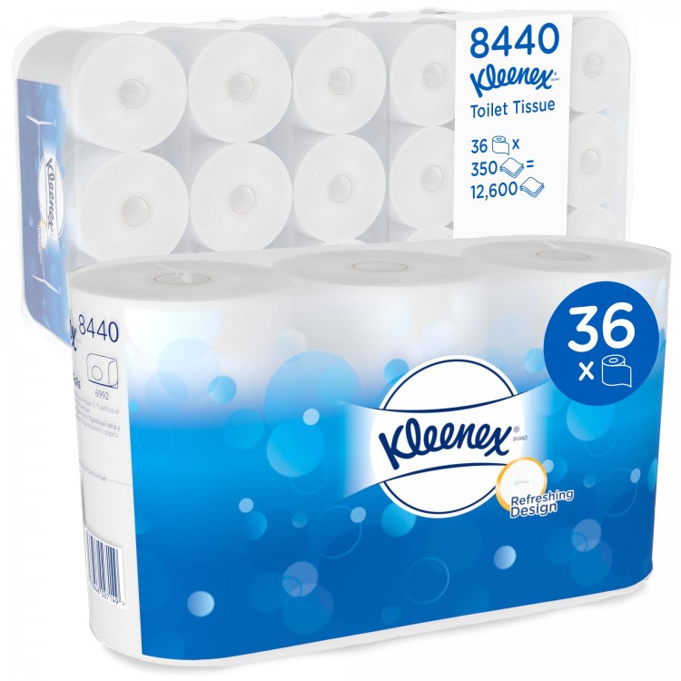 8440 Kimberly Clark Туалетная бумага рулонная Kimberly-Clark Kleenex 8440 3-слойная 36 рулонов по 42 м 