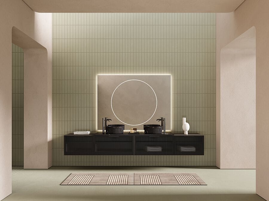 Зеркало со встроенным освещением для ванной комнаты Inbani ALO ROUND ARCH-00007263