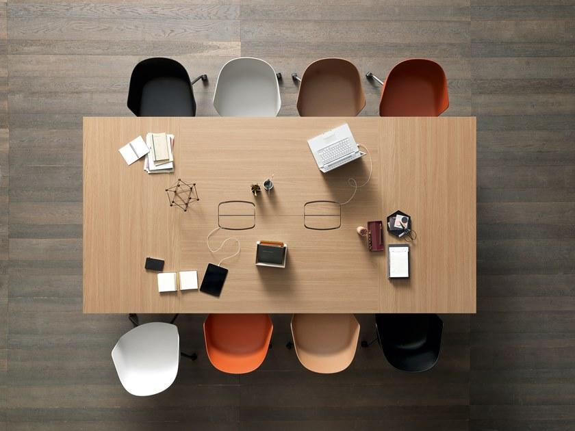 Martex Прямоугольный деревянный стол для переговоров Pigreco loop sun-id-1365828 - Вид №1