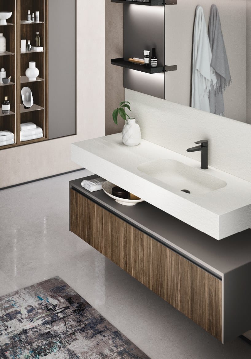 Подвесной шкаф для ванной комнаты с ящиками Gruppo Geromin Elite ARCH-00151081 - Вид №1