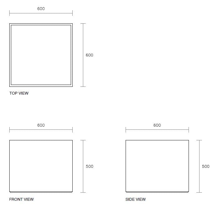 Квадратный плантатор из армированного волокном бетона SIT Cubic ARCH-00079442 - Вид №11