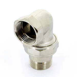 Разъемное соединение НВ угловое с прокладкой O-ring никелированное TIEMME 3/4"