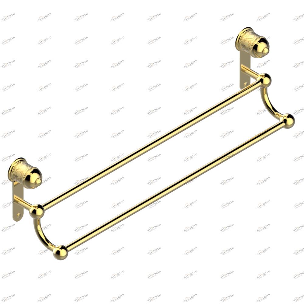 U4E-516 Полотенцедержатель - 2 фиксированные рейки 70 cм, диаметр : 16 мм Thg-paris Duomo Покрытие PVD золотистый цвет U4E-516 CAT.F