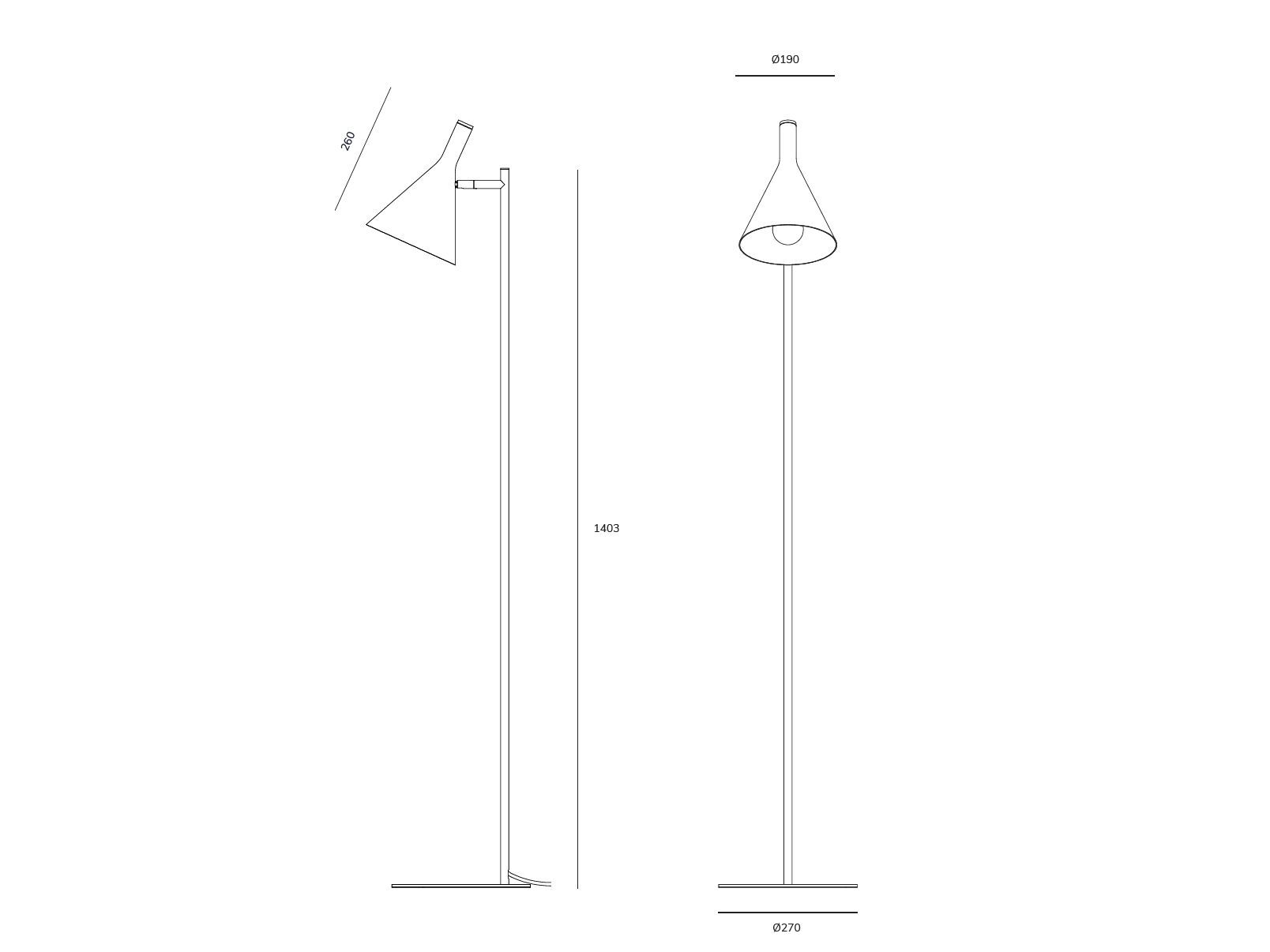 Регулируемый торшер из алюминия с термокрытием Exporlux OZ SA ARCH-00026566 - Вид №1