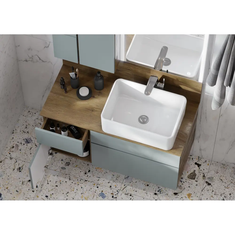 Столешница и панель Мишель 100 см, цвет дуб руст 83989662 STLM-2134818 Santreyd - Вид №4