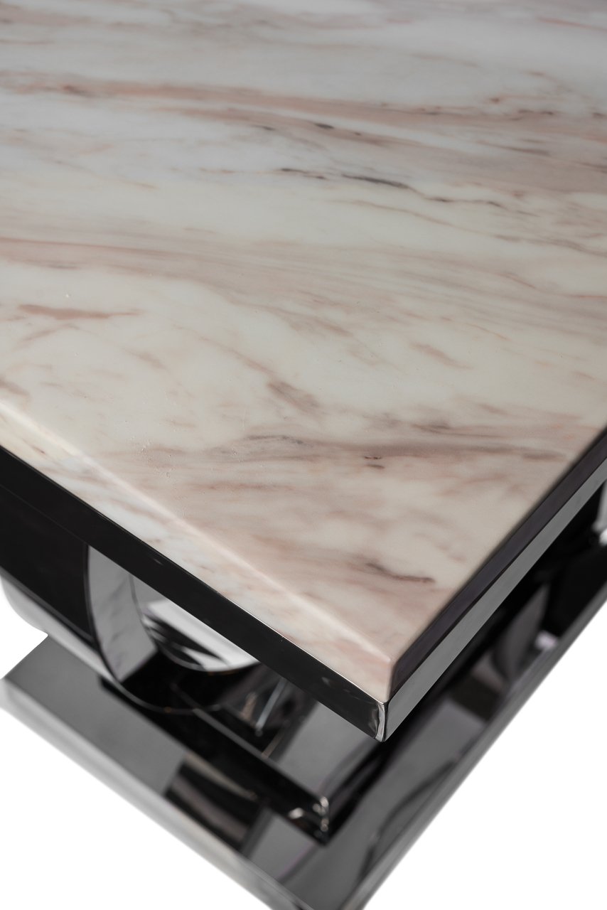 Обеденный стол белый искусственный мрамор на основании хром 180 см Donna ДОМАШНЯЯ ОБСТАНОВКА SKY 045151 Белый;хром Santreyd - Вид №3