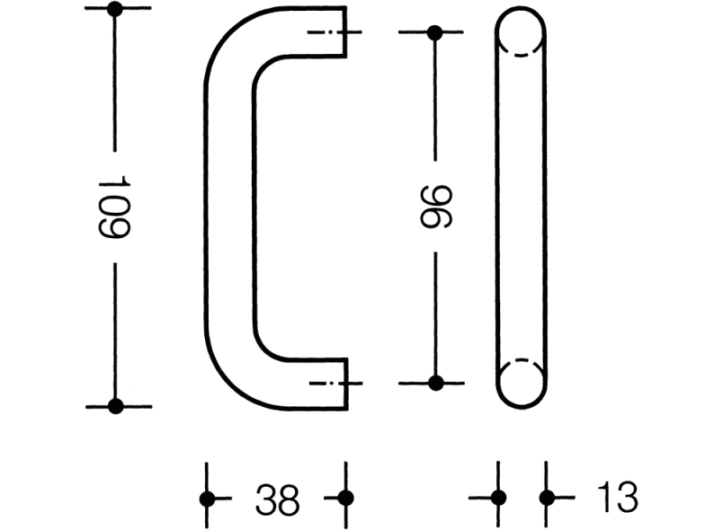 548.13.96 Мебельная ручка ø 13 мм HEWI USA Produkte  - Вид №19