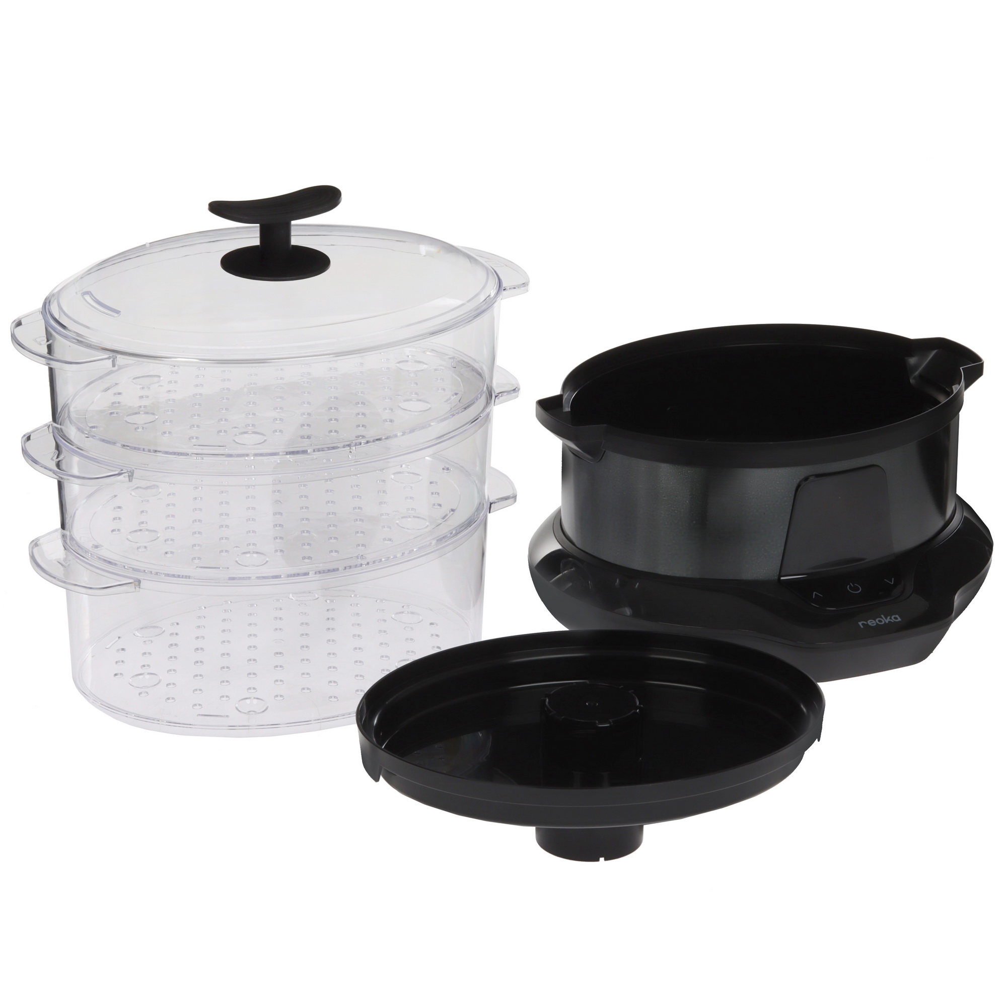 9121207 Пароварка Reoka RKFS-D103 черный STDN-0076469 - Вид №4