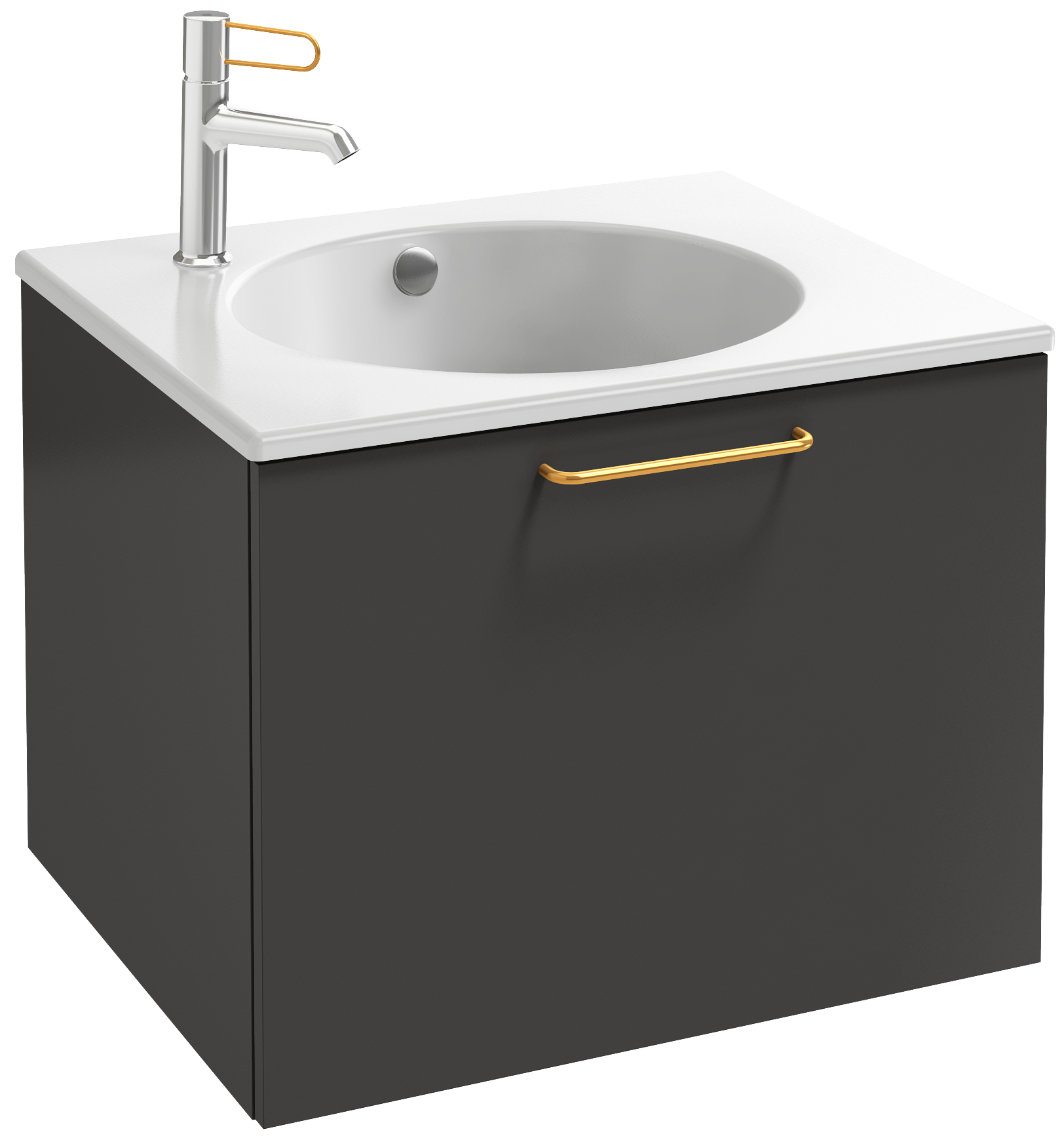 EB2510-R8-M90 Тумба под столешницу 60 см, 1 верхний ящик, золотая ручка JACOB DELAFON ODÉON RIVE GAUCHE ODEON RIVE GAUCHE