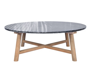 Мраморный низкий садовый столик