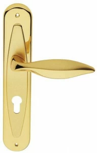 LINEA CALI' Металлическая ручка в классическом стиле на пластине с накладкой Delfino